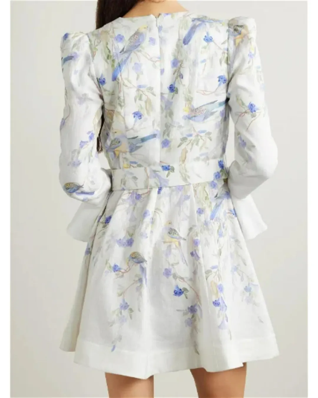 Zimmermann Nutura Mini Dress Blue Birds Size 3 / AU 14 for rent on The Volte - main image