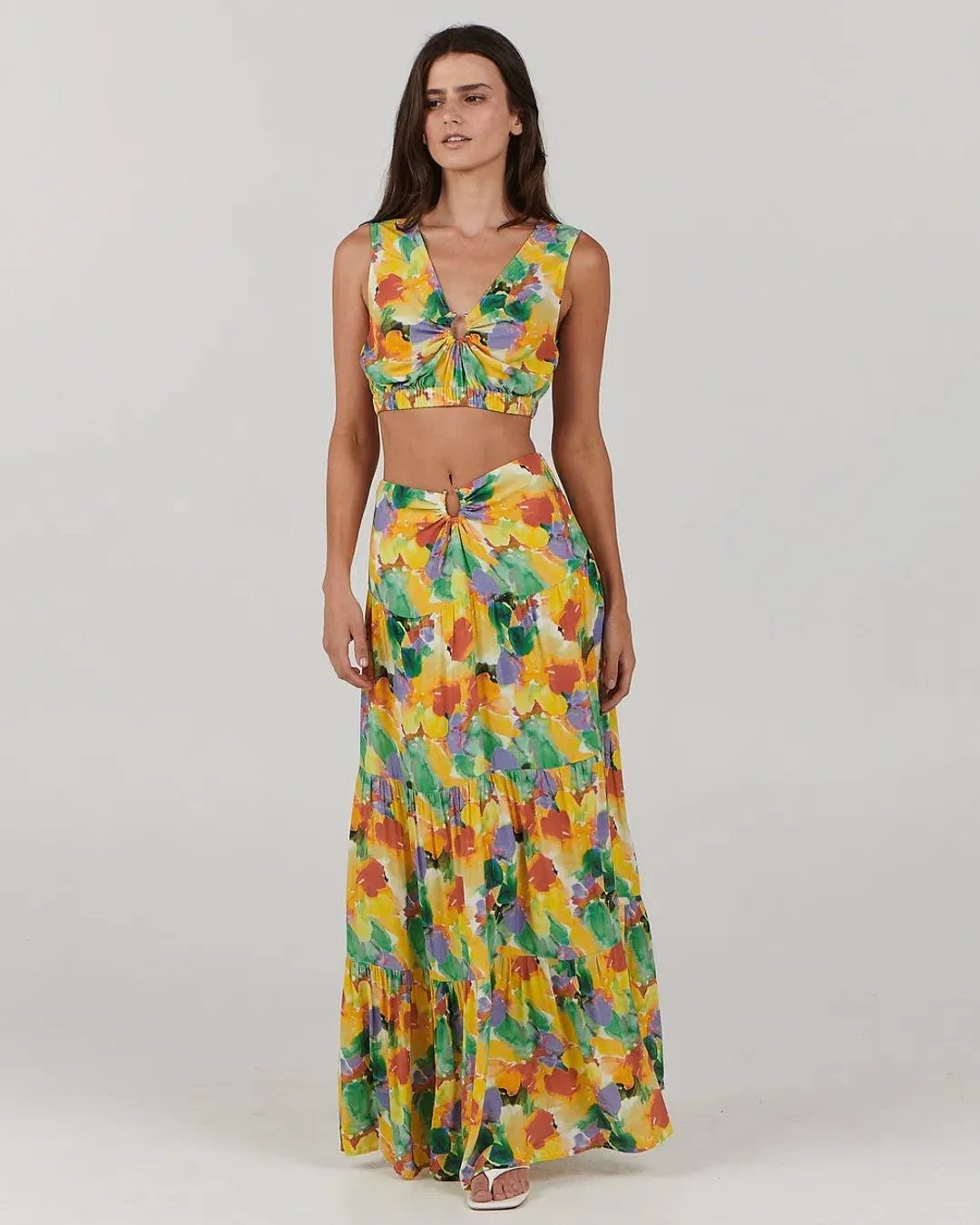 Charlie Holiday Cheyenne Top Size 8 and Skirt Size 6 Multi Set  for rent on The Volte - main image