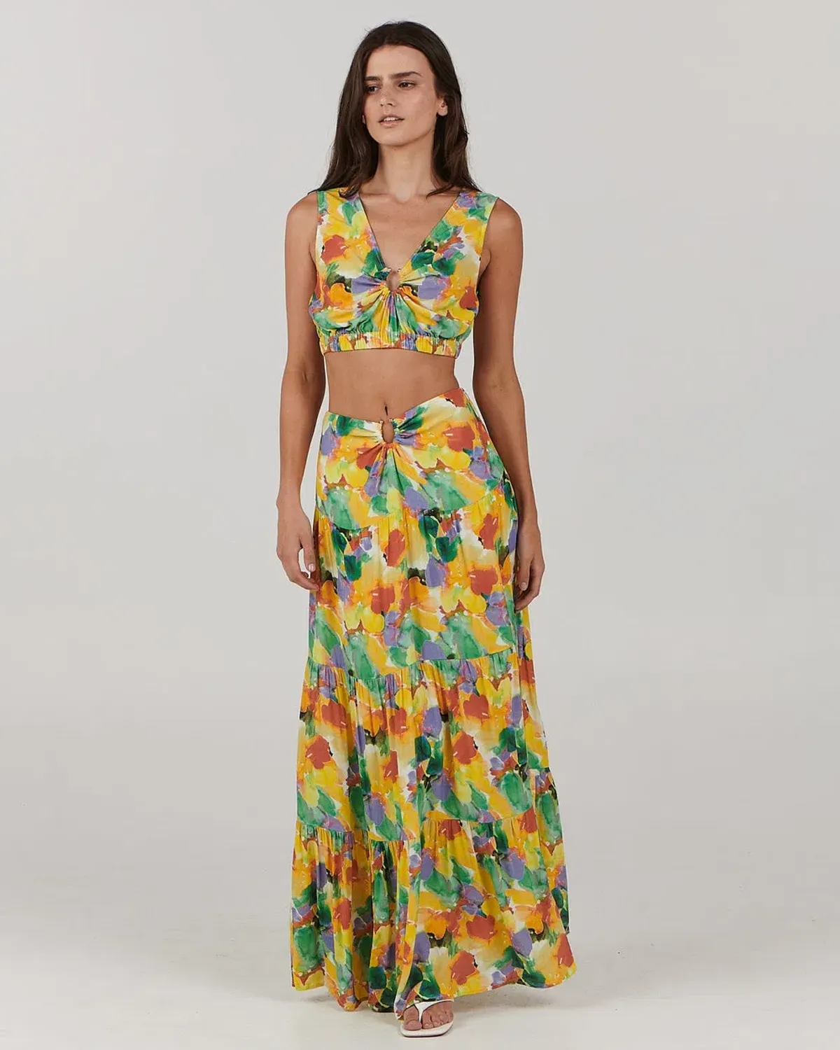 Charlie Holiday Cheyenne Top Size 8 and Skirt Size 6 Multi Set  for rent on The Volte - main image