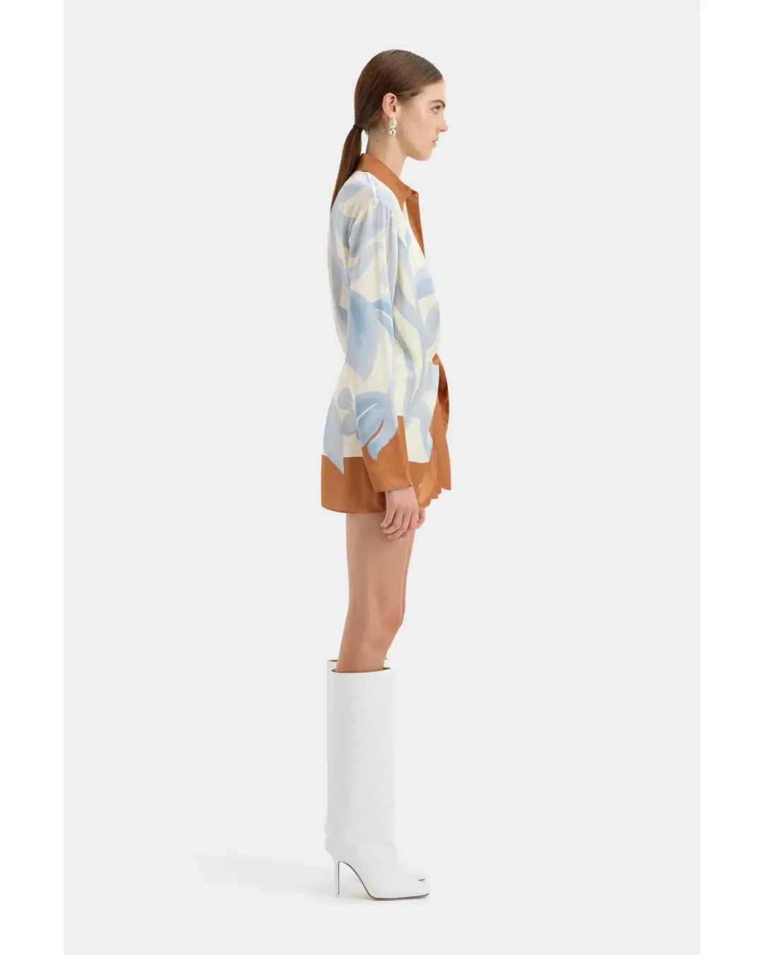 Sir The Label Sorrento Shirt Dress in Sciarpa Print Size 1 / AU 8 for rent on The Volte - main image