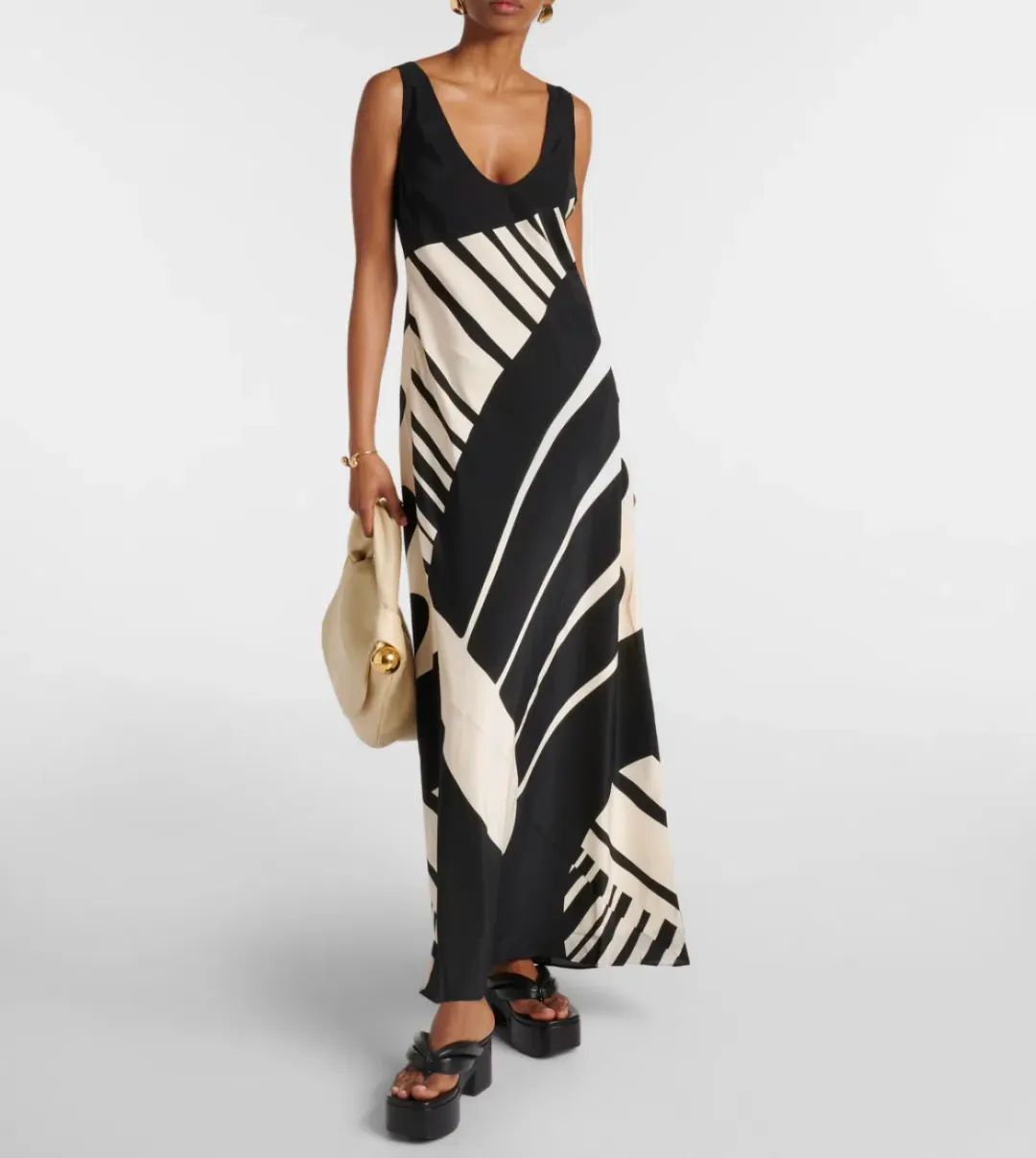 Sir The Label  Arte Printed Silk Satin Slip Dress Multi Size 1 / AU 8 for rent on The Volte - main image