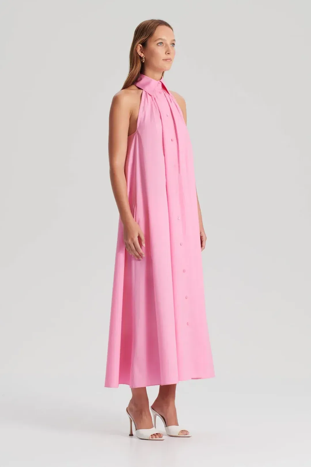 Scanlan Theodore The Parachute Sleeveless Shirt Dress Pink Size  12 for rent on The Volte - main image