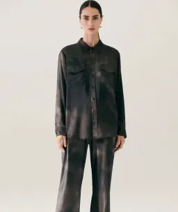 Silk Laundry Shirt and Bias Cut Pants Set Smoke Size M/Au 10  for rent on The Volte - image 2