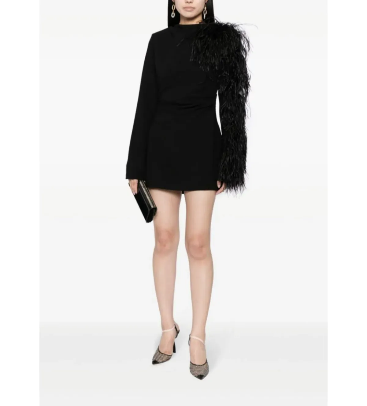 Rachel Gilbert Reina Mini Dress Black Size 3/AU12 for rent on The Volte - main image