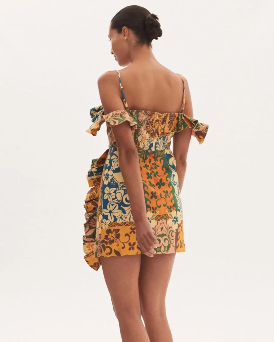 Alemais Archie Flounce Mini Dress Print Size 10 for rent on The Volte - main image