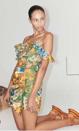 Alemais Archie Flounce Mini Dress Print Size 10 for rent on The Volte - image 4