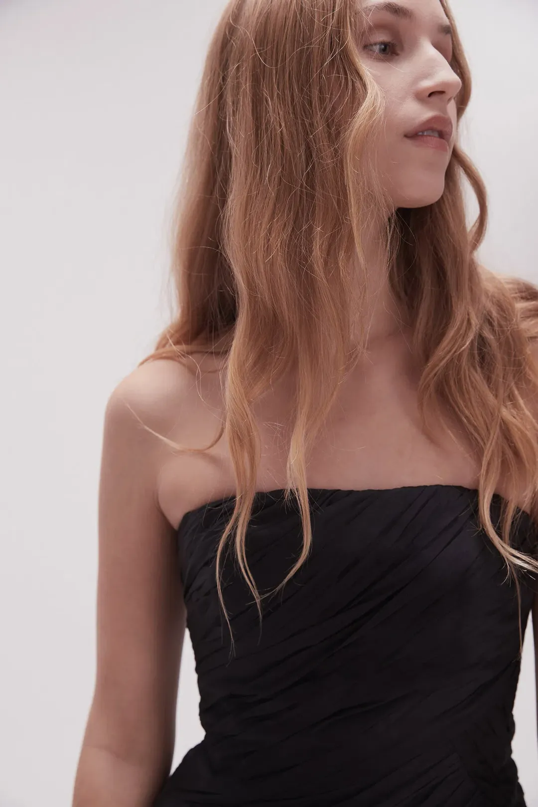 Aje Anima Ruched Mini Dress Black Size 6 for rent on The Volte - main image