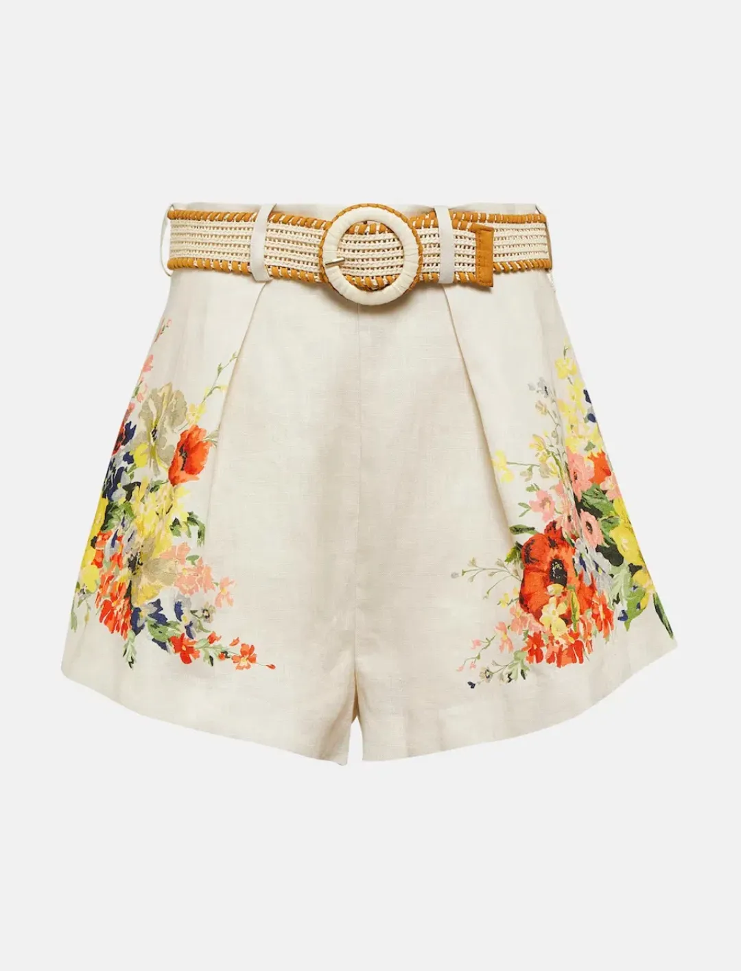 Zimmermann Alight Tuck Short Ivory Floral Size 0 / AU 8 for rent on The Volte - main image