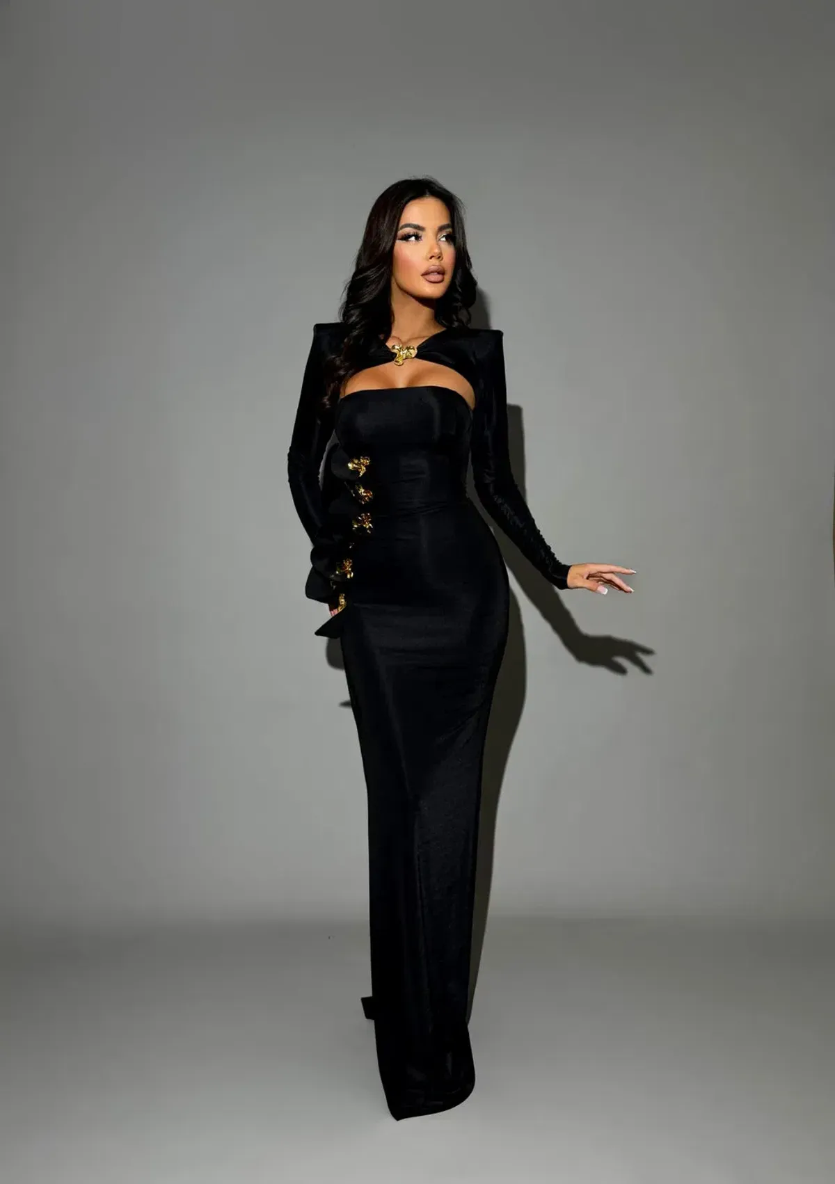 Diba Celina Amaterasu Maxi Dress Black Size AU 12 for rent on The Volte - main image