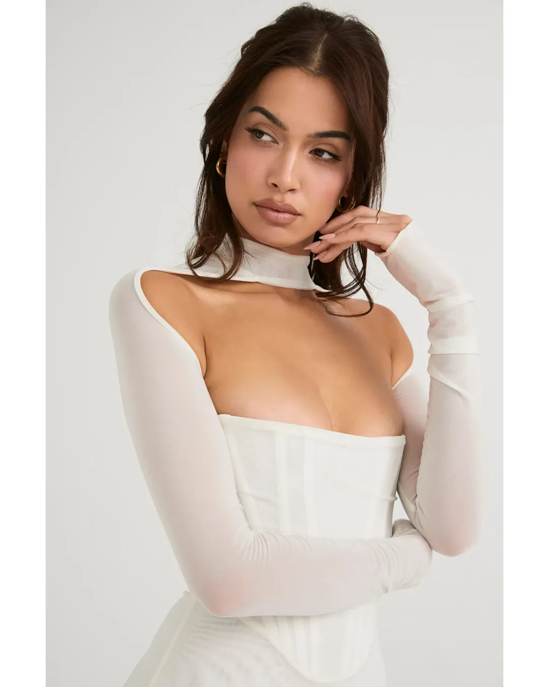 House of CB Milarose Midi Dress White Size AU 8 for rent on The Volte - main image