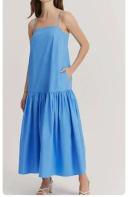 Country Road Gathered Maxi Dress Blue Size AU 8 for rent on The Volte - image 4
