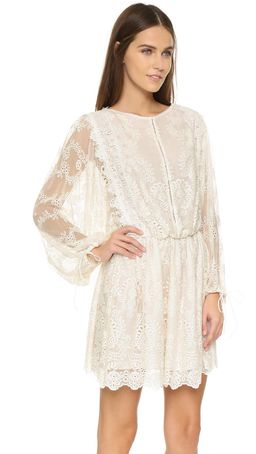 Zimmermann Alchemy Twine Embroidery Mini Dress Cream Size 8 for rent on The Volte - image 3