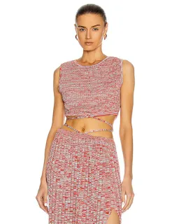 Christopher Esber Pleated Knit Set in Red Size XS / AU 6 for rent on The Volte - image 3