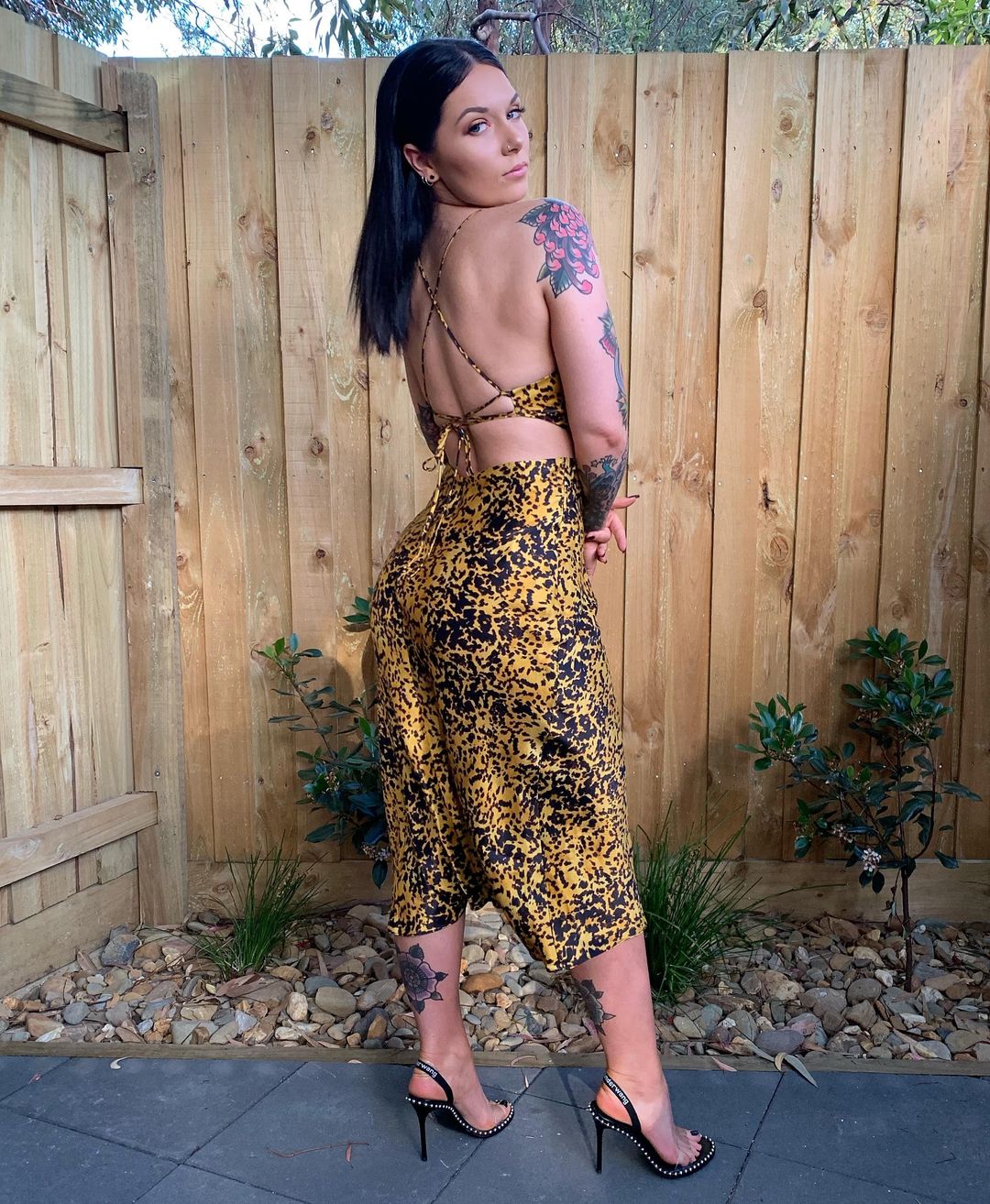 Bec & Bridge Turtle Rock Midi Dress Gold/Black Size AU 8 for rent on The Volte - main image