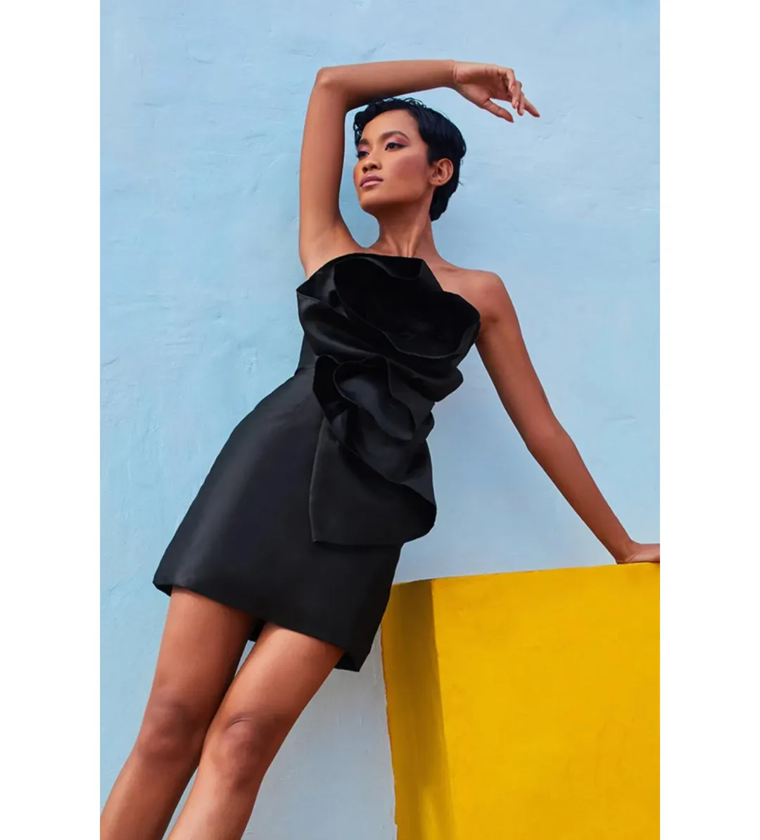 Eliya The Label Nola Mini Dress Black Size 6/XS for rent on The Volte - main image