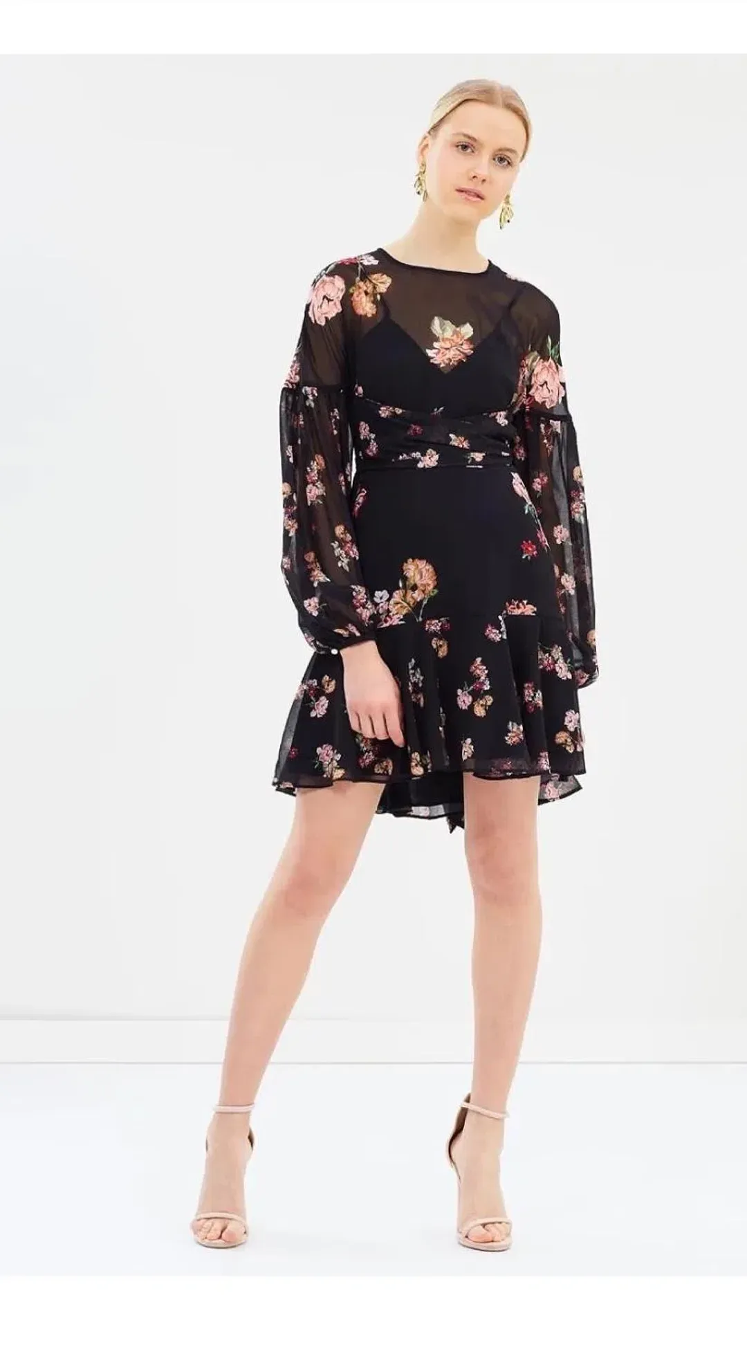 Keepsake the Label Evolve Long Sleeve Mini Dress Floral Size 6 for rent on The Volte - main image