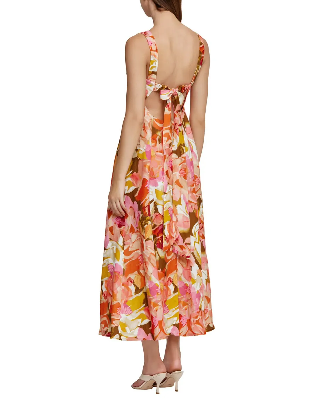 Acler Tate Midi Dress Pink Bouquet Size 16 for rent on The Volte - main image