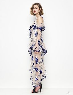 Alice McCall Mirage Gown Nude Blue Size 8 for rent on The Volte - image 2