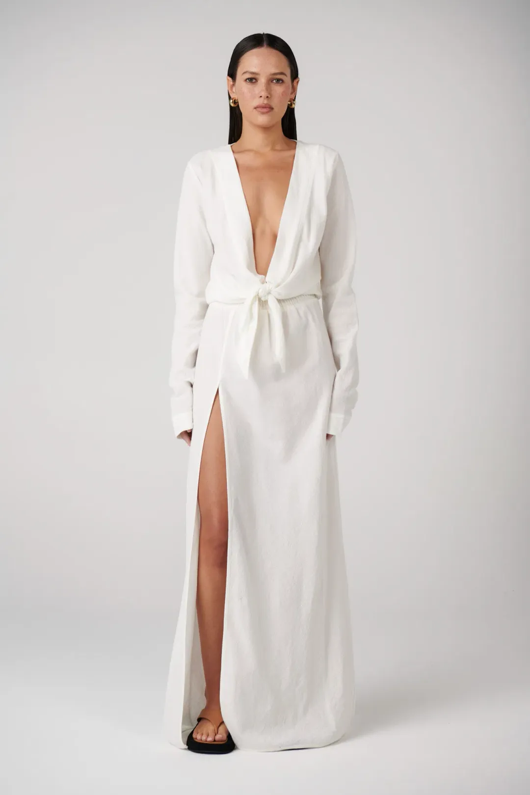 Bayse Rayna Maxi Dress in Ivory Size 10 for rent on The Volte - main image
