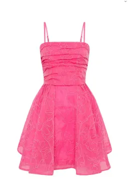Aje Evangeline Cornelli Mini Dress in Protea Pink  Size 8 for rent on The Volte - image 5