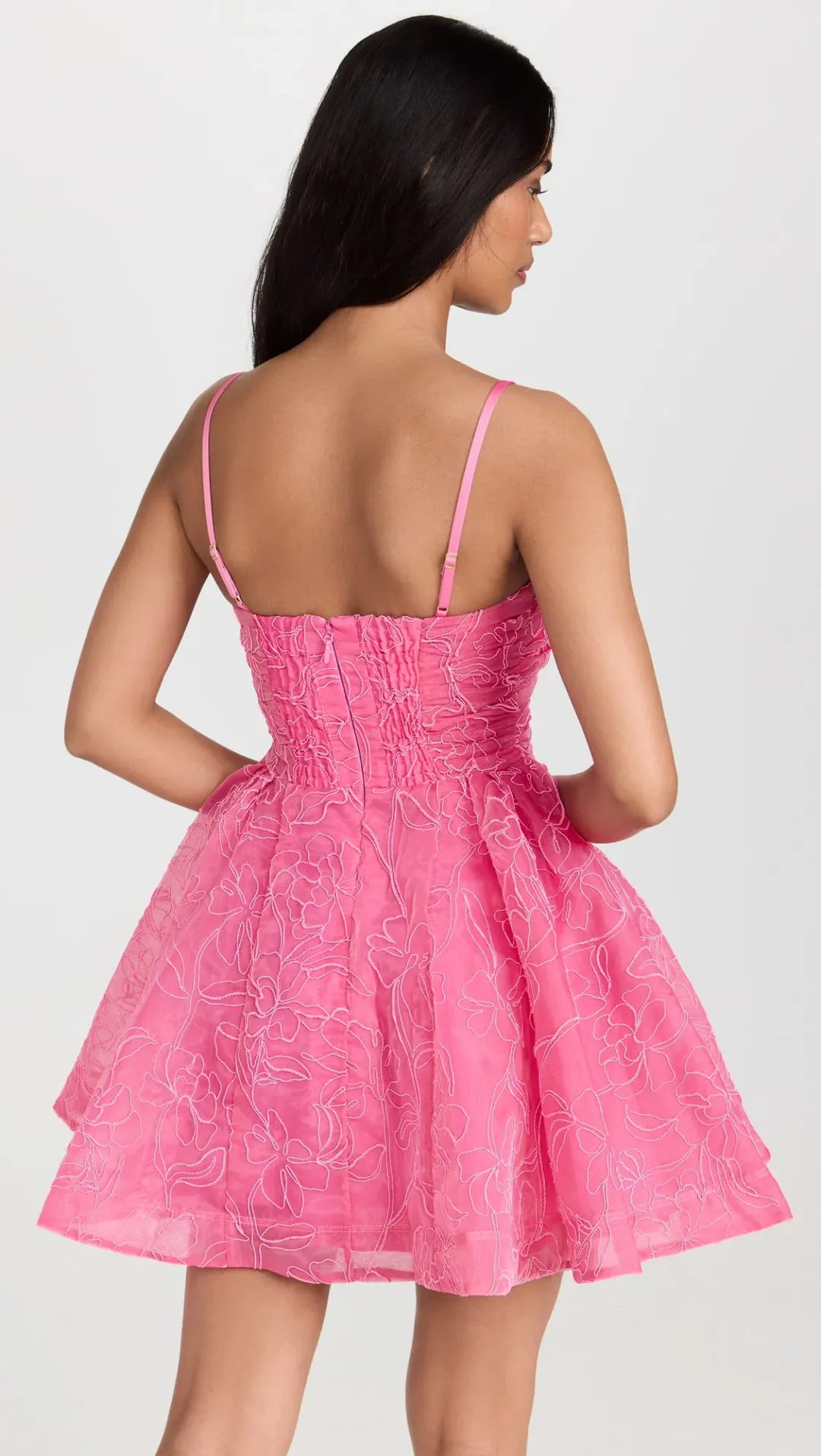 Aje Evangeline Cornelli Mini Dress in Protea Pink  Size 8 for rent on The Volte - main image