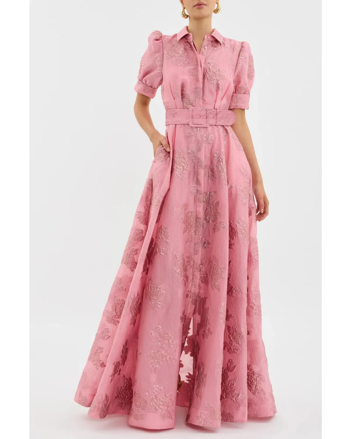 Rebecca Vallance Annette Button Gown Pink Size AU 10 for rent on The Volte - main image