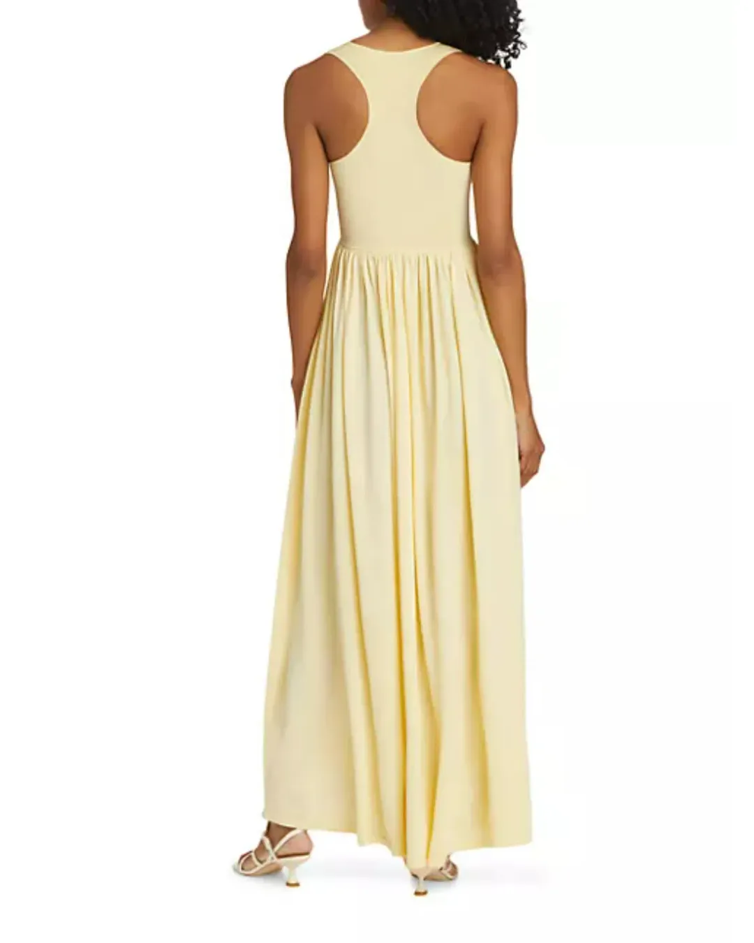 Zimmermann Harmony Metallic Tank Dress in Lemon Size 1 / AU 10 for rent on The Volte - main image