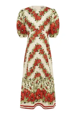 Alemais Amelie Midi Dress Floral Size AU 16 for rent on The Volte - image 6