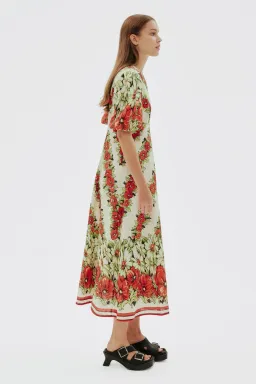 Alemais Amelie Midi Dress Floral Size AU 16 for rent on The Volte - image 5