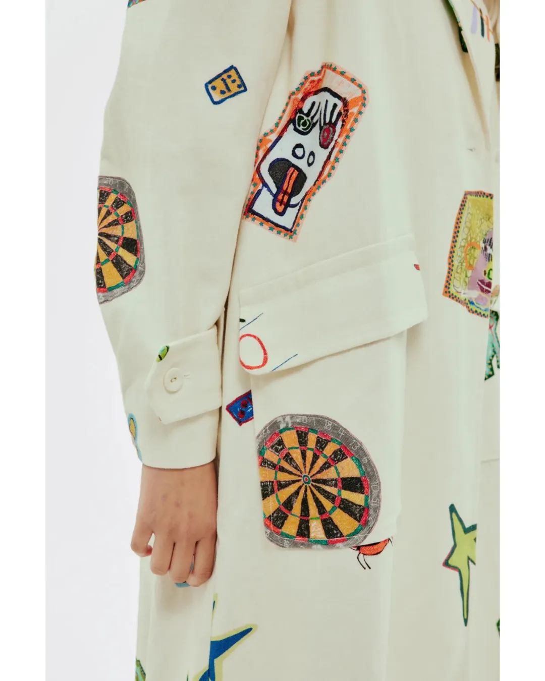 Alemais Checkers Coat Cream Print Size AU 14 for rent on The Volte - main image