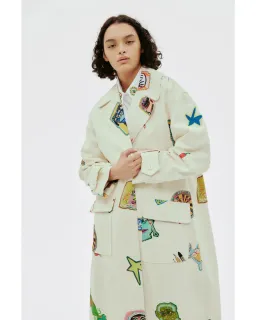 Alemais Checkers Coat Cream Print Size AU 14 for rent on The Volte - image 3