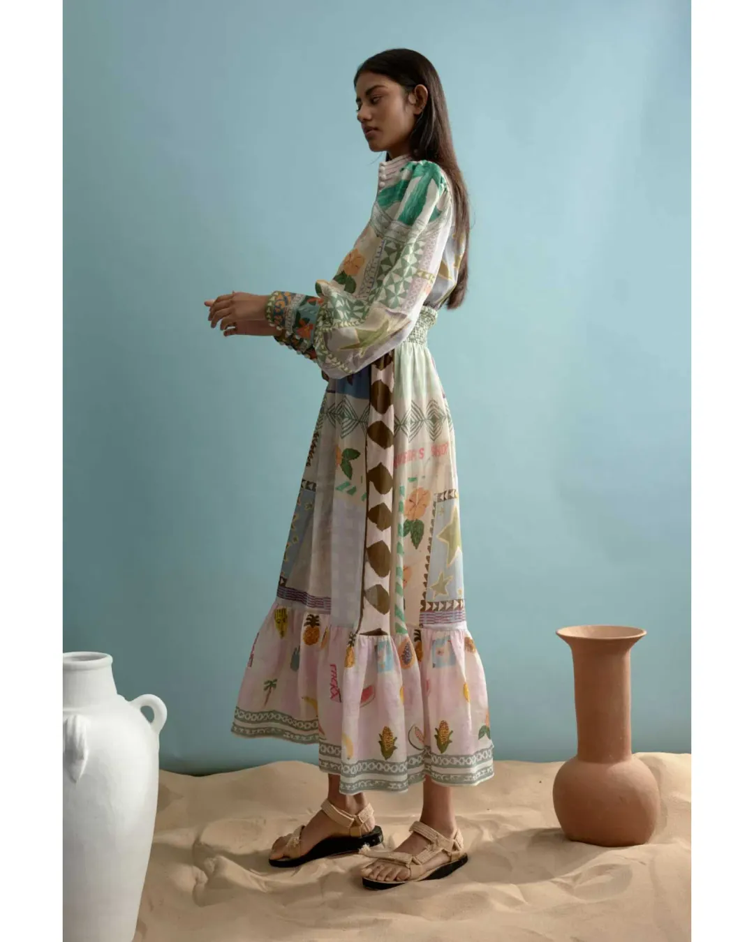 Alemais Emma Gale Shirtdress Multi Size 12/XL for rent on The Volte - main image