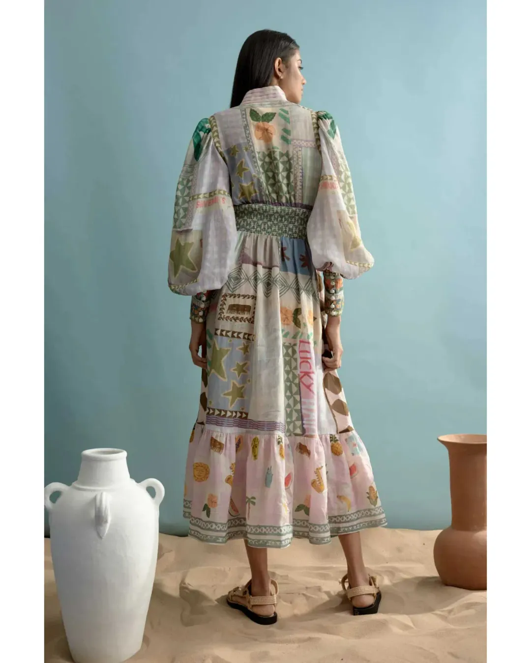 Alemais Emma Gale Shirtdress Multi Size 12/XL for rent on The Volte - main image