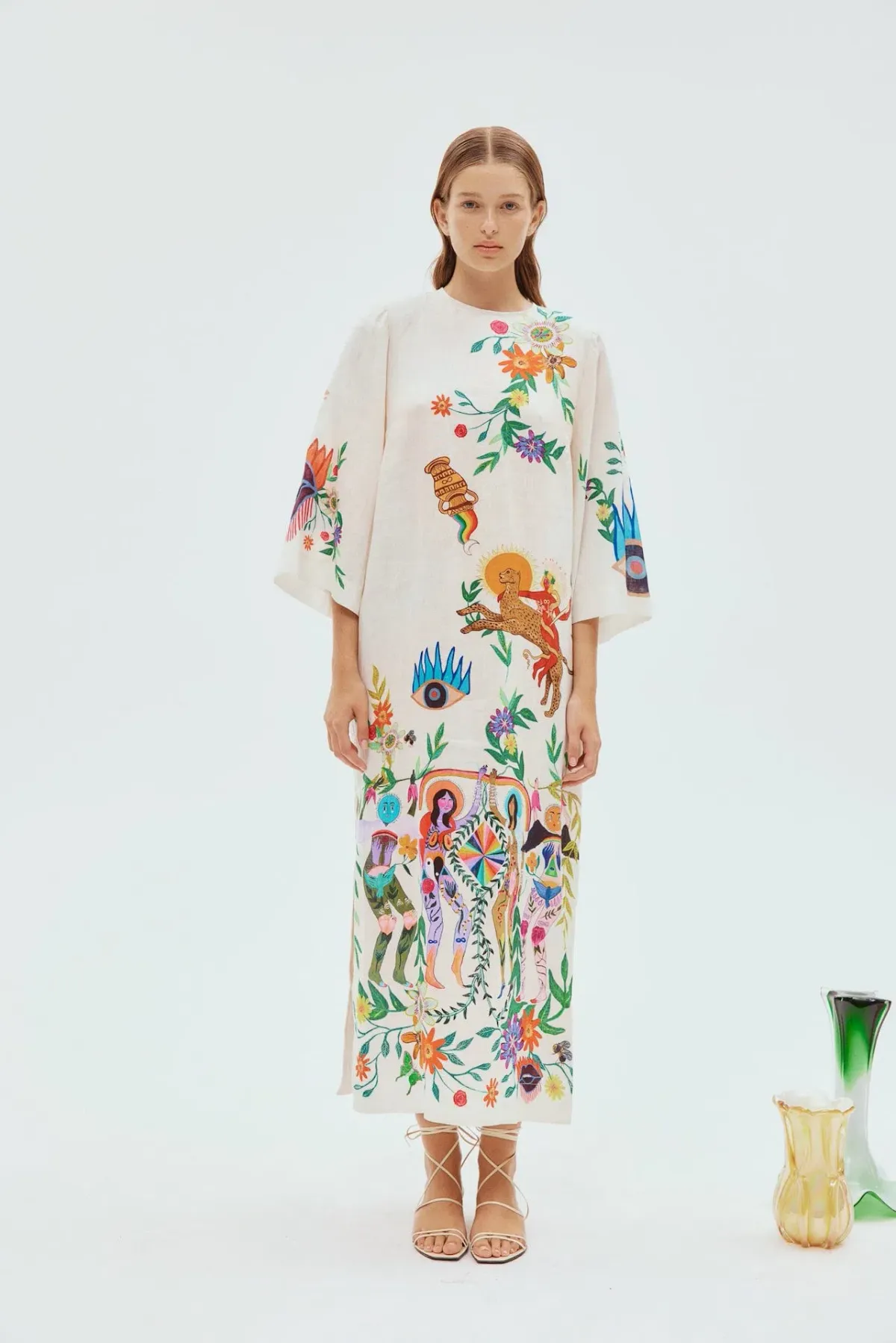 Alemais Meagan Midi Dress Print Size AU 16 for rent on The Volte - main image