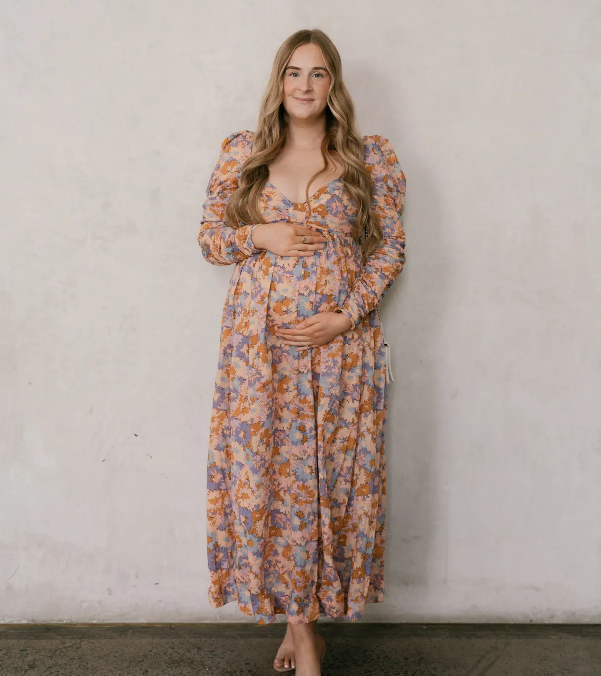 Zimmermann Violet Twist Front Midi Dress Multi Floral Size 4 / AU 12-14 for rent on The Volte - main image