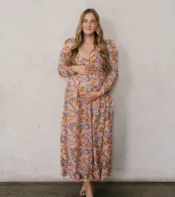 Zimmermann Violet Twist Front Midi Dress Multi Floral Size 4 / AU 12-14 for rent on The Volte - image 1