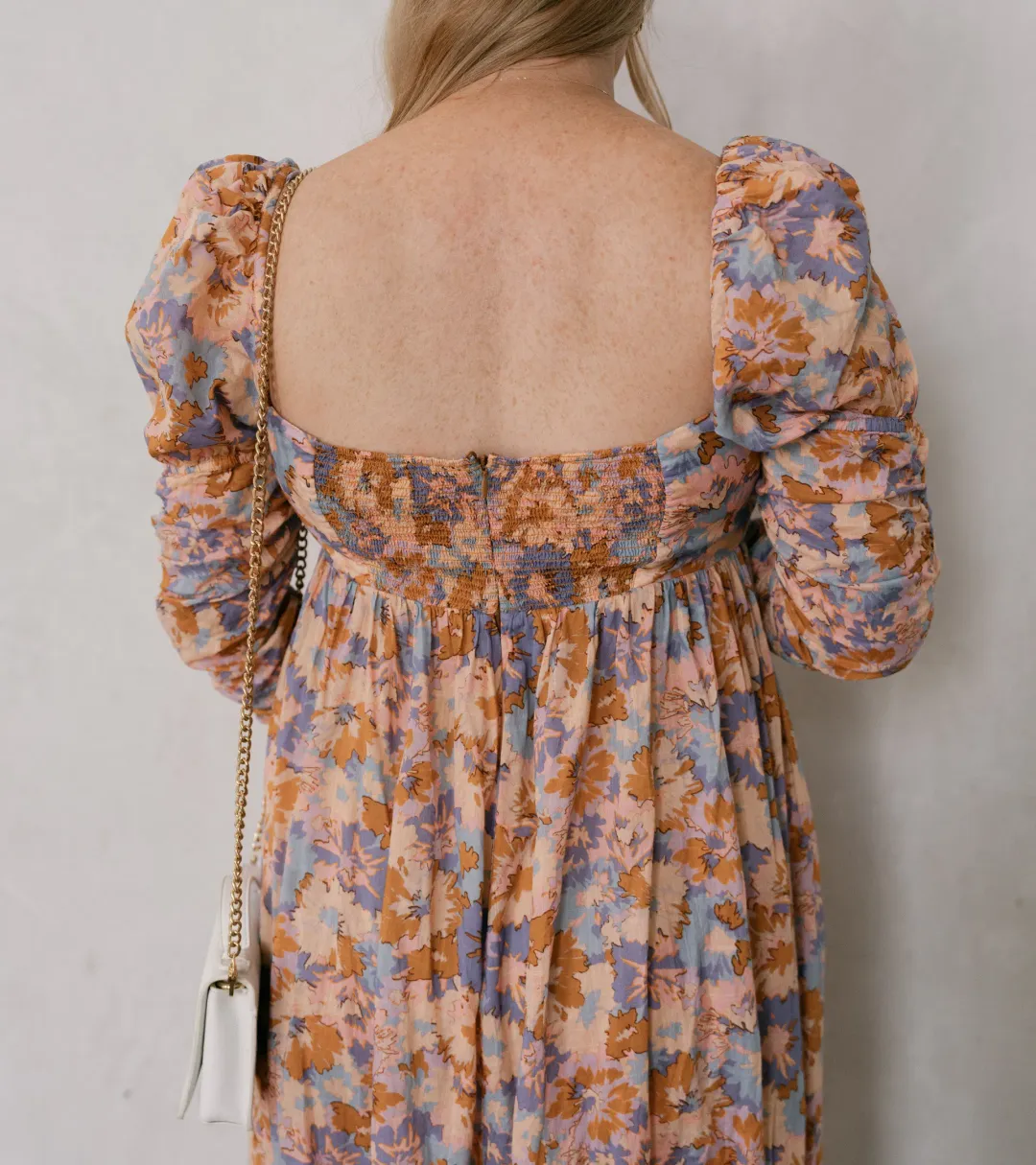 Zimmermann Violet Twist Front Midi Dress Multi Floral Size 4 / AU 12-14 for rent on The Volte - main image