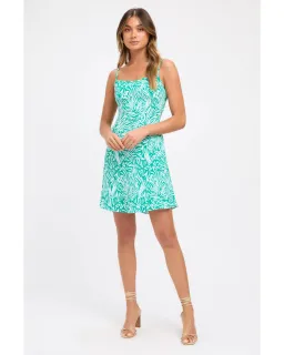 Kookai Zenni Tie Dress Green Size AU 6 for rent on The Volte - image 1