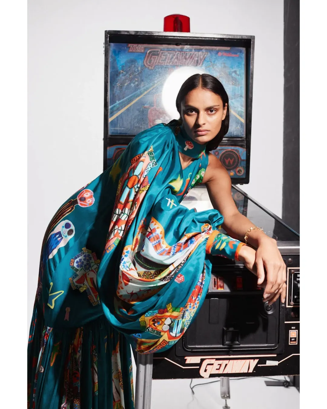Alemais Rollers Gown Blue Print Size AU 16 for rent on The Volte - main image