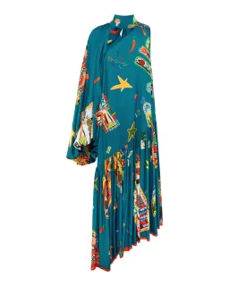Alemais Rollers Gown Blue Print Size AU 16 for rent on The Volte - image 5
