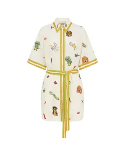 Alemais Checkers Embroidered Mini Dress Print Size AU 14 for rent on The Volte - image 4