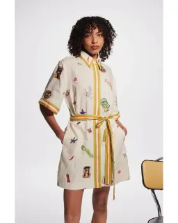 Alemais Checkers Embroidered Mini Dress Print Size AU 14 for rent on The Volte - image 2