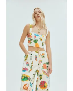 Alemais Samaki Crop Top and Pants Print Size AU 14 for rent on The Volte - image 2