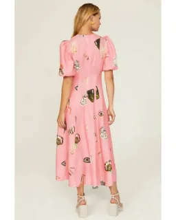 Alemais Cleo Midi Dress Pink Size AU 14 for rent on The Volte - image 3