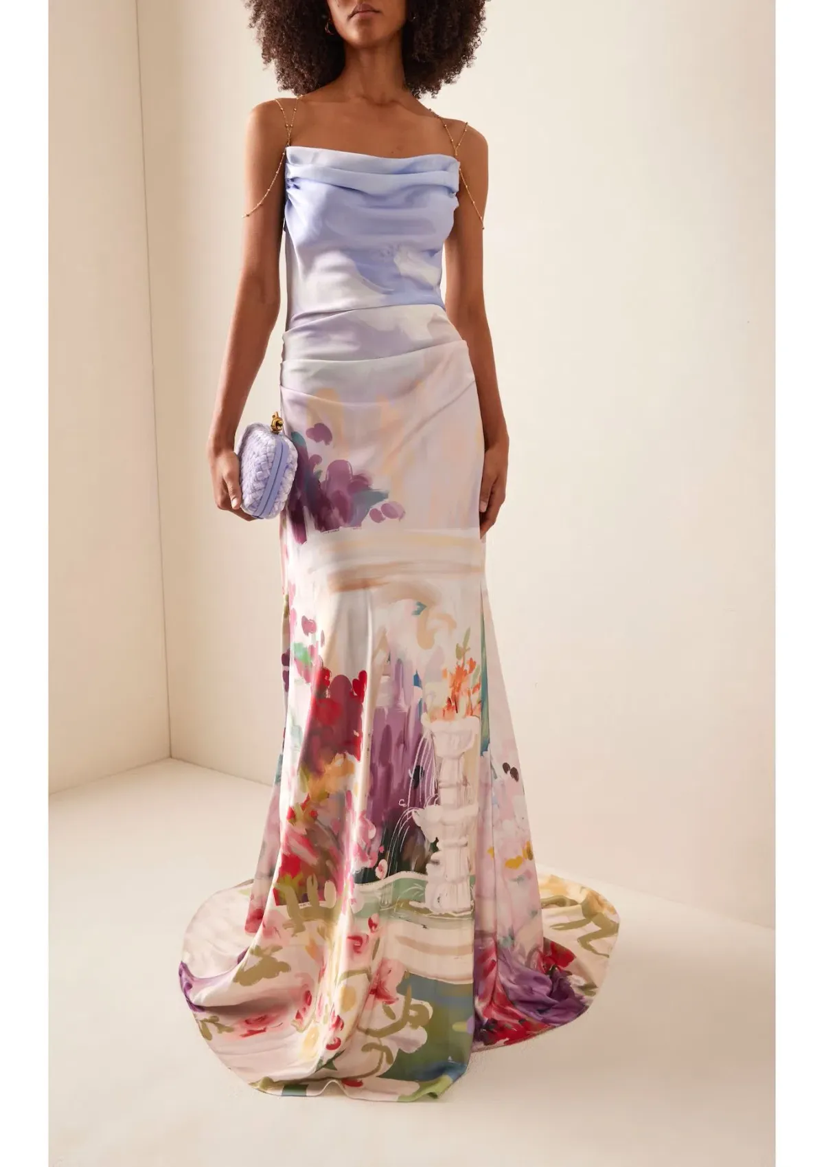 Leo Lin Imogen Gown Jardin Print Multi Size 8 for rent on The Volte - main image