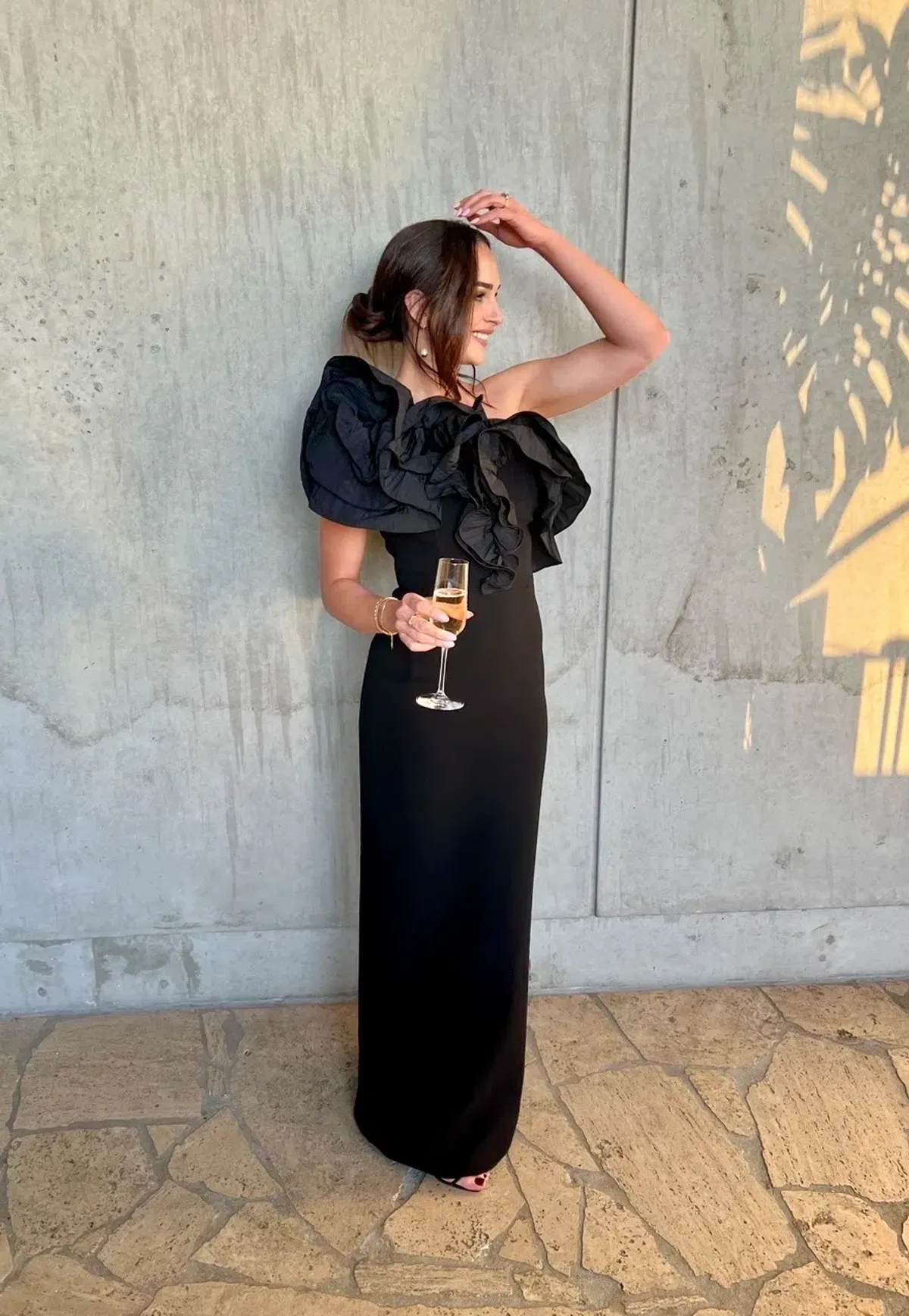 Rebecca Vallance Ella Gown Black Size 6 for rent on The Volte - main image