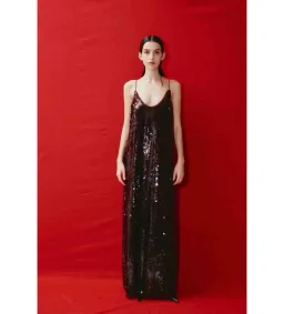 Alemais Geanie Sequin Gown In Chocolate Size 14  for rent on The Volte - image 1