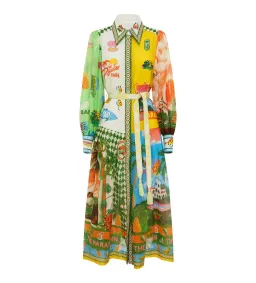 Alemais Paradiso Midi Shirtdress Multi Print Size 14  for rent on The Volte - image 8