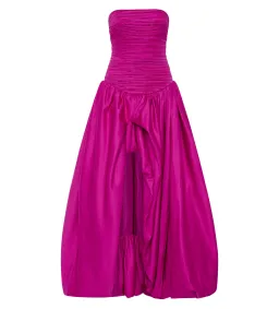 Aje Violette Bubble Hem Maxi Dress Deep Magenta Size 10 for rent on The Volte - image 6