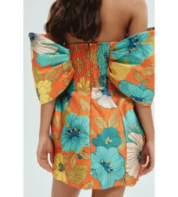 Alemais Piato Sculpt Mini Dress Marigold Multi Floral Size 14 for rent on The Volte - image 6